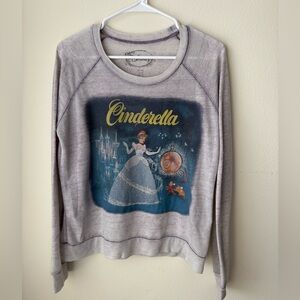 Disney Cinderella Gray Long Sleeve Sweater Medium